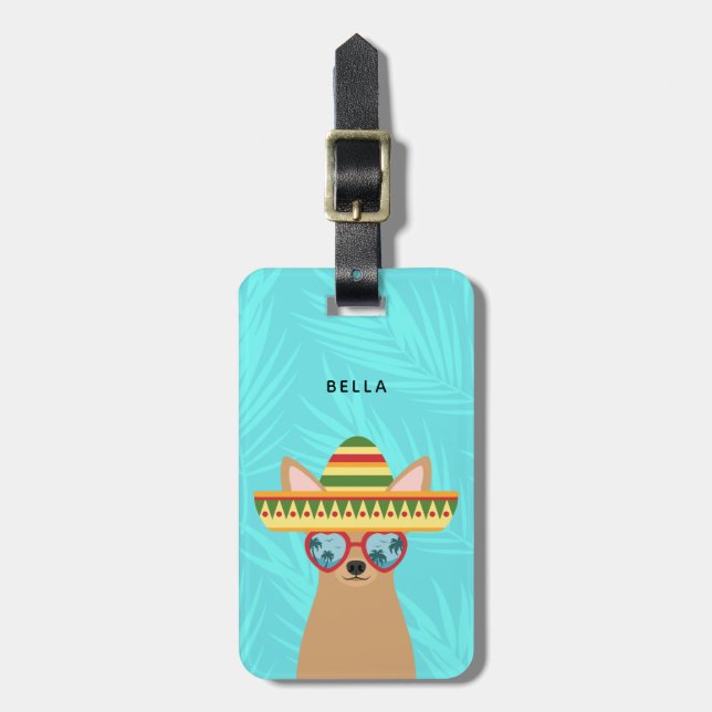 Chihuahua Bagagebrickor (Vertikal Framsida)