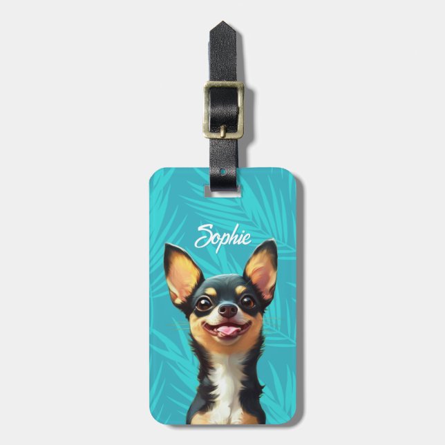 Chihuahua Bagagebrickor (Vertikal Framsida)
