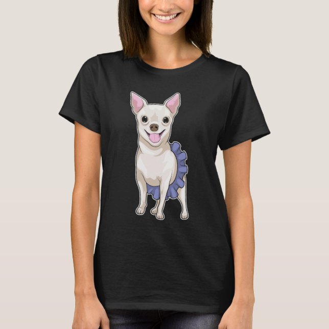 Chihuahua Ballerina Ballet T Shirt (Framsida)