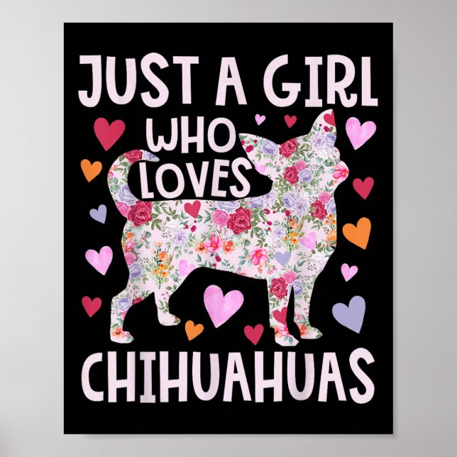Chihuahua Bara en flicka som Kärlek Chihuahuas Hun Poster (Framsidan)