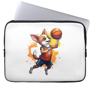 Chihuahua Basket Spelare Sport Dunkning Kopie Laptop Fodral