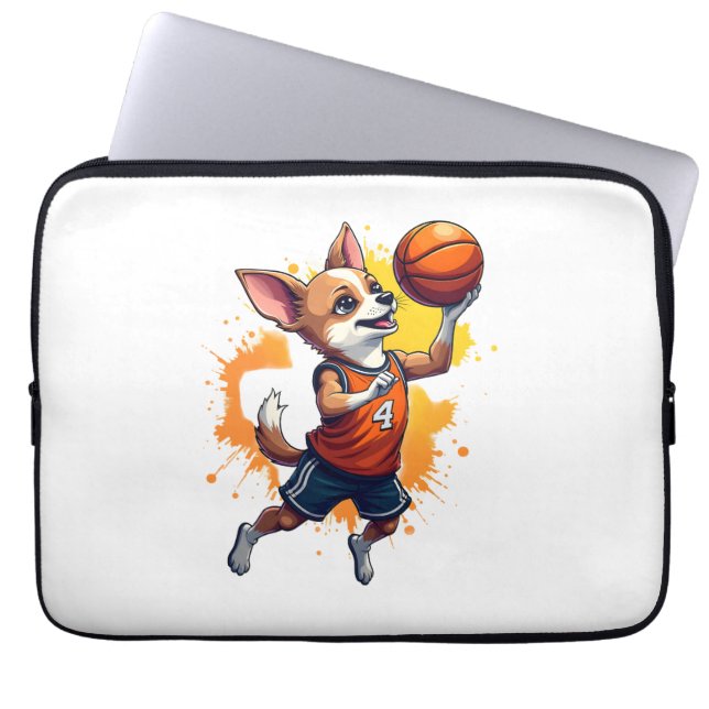 Chihuahua  Basketball  Player  Sport  Dunk  Copy Laptop Fodral (Framsidan)