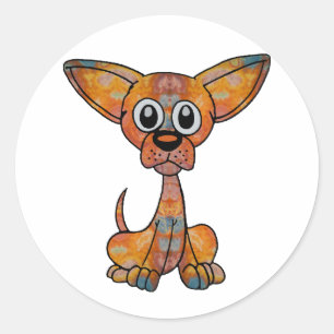 Chihuahua Batik Runt Klistermärke