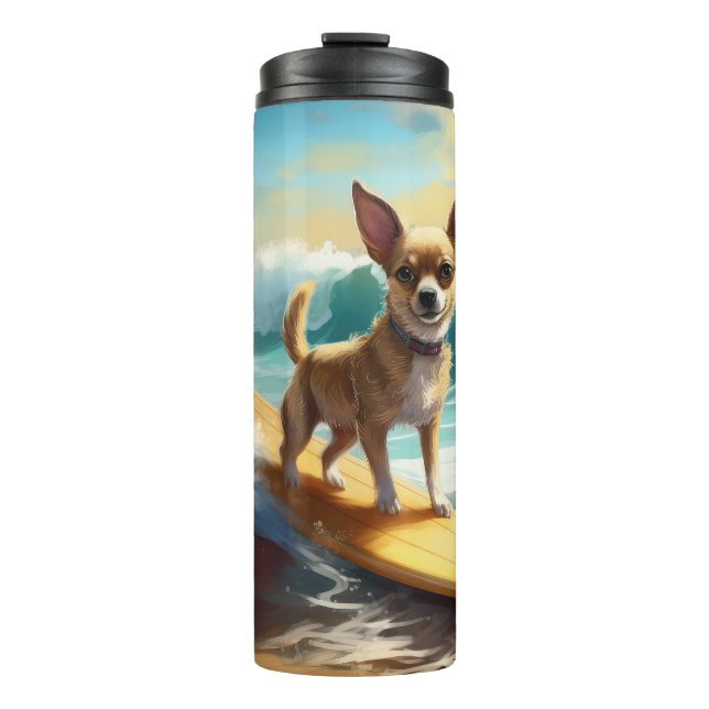 Chihuahua Beach Surfing Painting (Framsida)