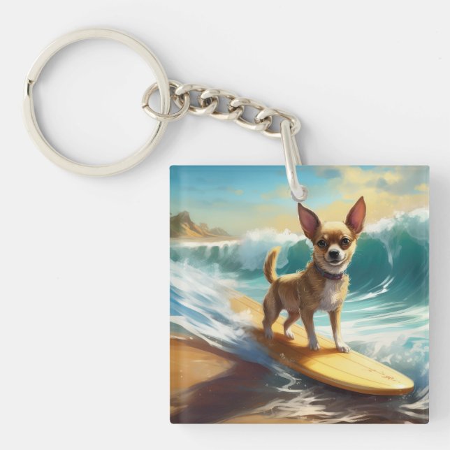 Chihuahua Beach Surfing Painting (Framsidan)