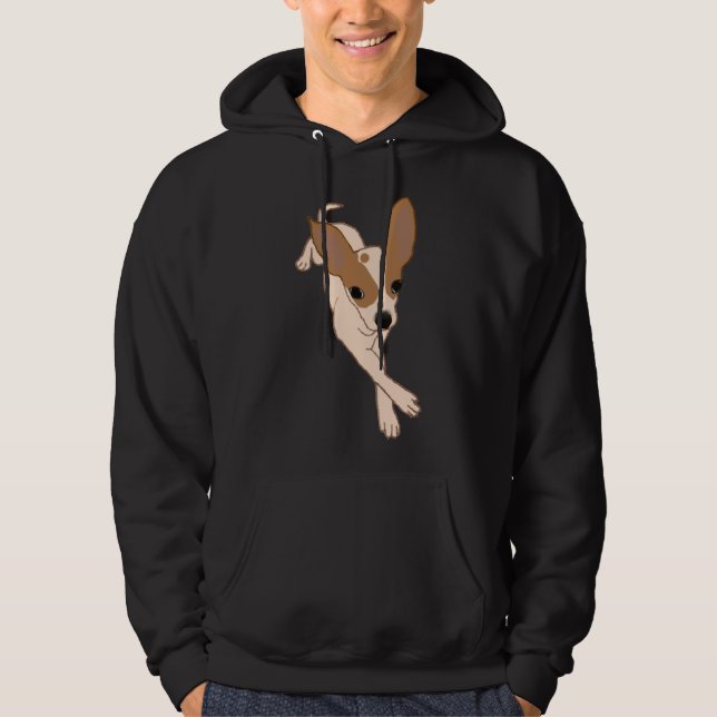 Chihuahua Ben Crossed Hoodie (Framsida)