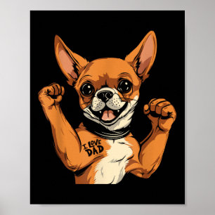 Chihuahua Biceps Tattoo - Hund aveln Pet I Kärlek Poster