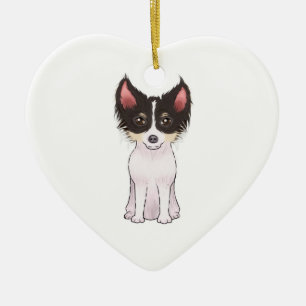 Chihuahua (bild) julgransprydnad keramik