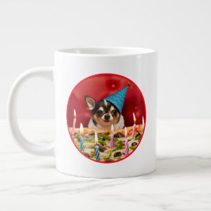 Chihuahua Birthday Pizza Paj Jumbo Mugg