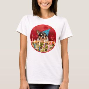 Chihuahua Birthday Pizza Paj T Shirt