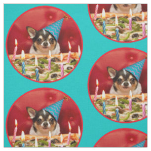 Chihuahua Birthday Pizza Paj Tyg