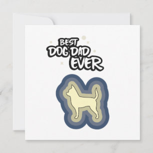 Chihuahua Blå Bästa Hundpappa Någon Sinne Jag Voff Kort