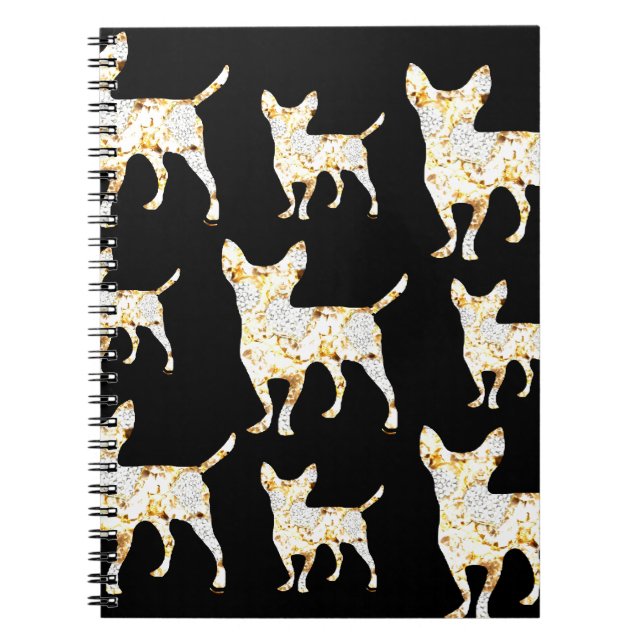 CHIHUAHUA BLING! ANTECKNINGSBOK MED SPIRAL (Framsidan)