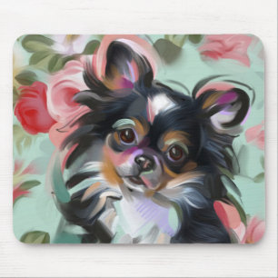 Chihuahua Blommigt Hund Art Mus pinne Musmatta