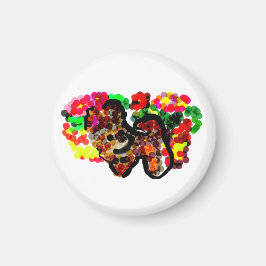 Chihuahua blommor magnet