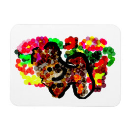 Chihuahua blommor magnet