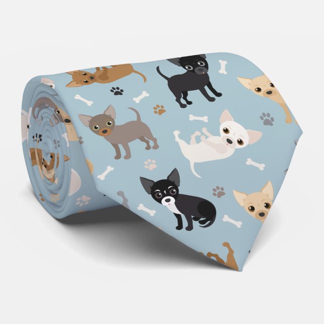 Chihuahua Bones och Tassar Blue Slips (Rullad)