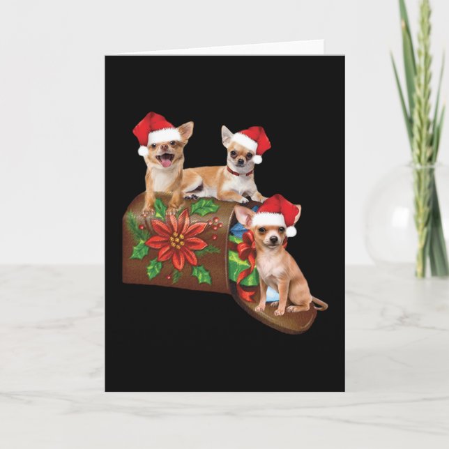 Chihuahua Box Brev jul Ornamet Cute Kort (Framsida)