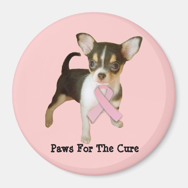 Chihuahua Breast Cancer Magnet (Framsidan)