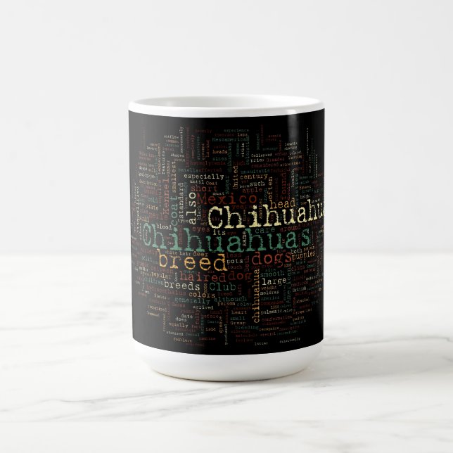 Chihuahua Breed Typography Kaffemugg (Center)