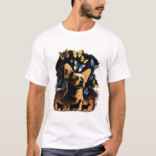 Chihuahua Butterfly Cute Hund Nature Women T Shirt