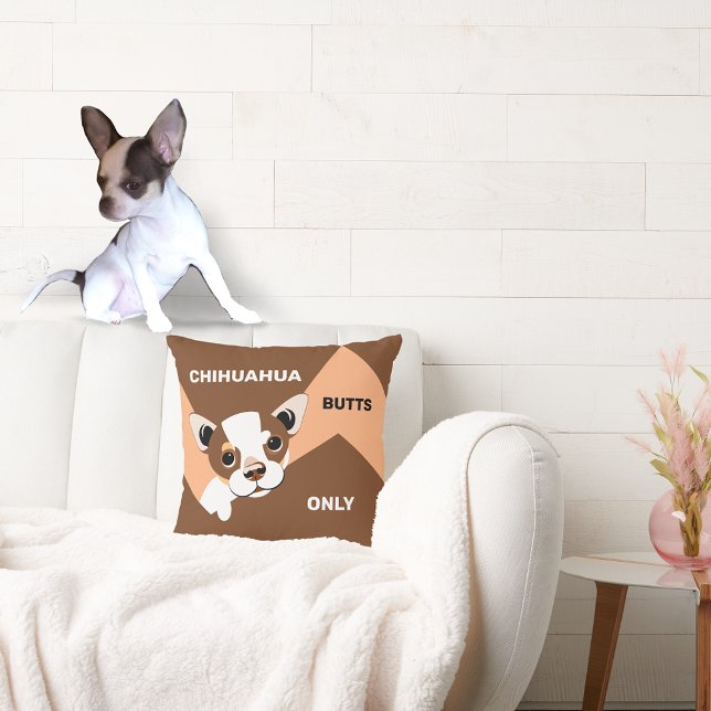 Chihuahua Butts Only Novelty Pillow Kudde (Chihuahua Pillow)