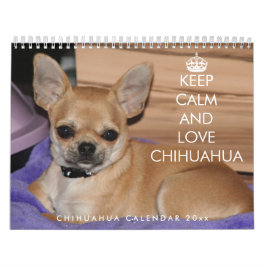 Chihuahua Calendar 2026 Behålla Lugn och Kärlek Kalender