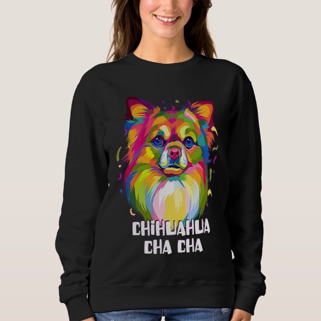 Chihuahua Cha Cha  Chiwawa Humor Toy Breed Dog T Shirt (Framsida)