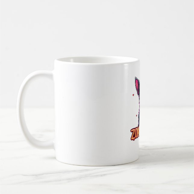 Chihuahua Chi Chichi Chiwawa Zombie Hund Halloween Kaffemugg (Vänster)