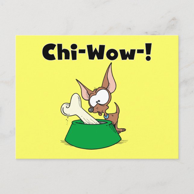 Chihuahua Chi-Wow T-shirts och presenter Vykort (Framsida)