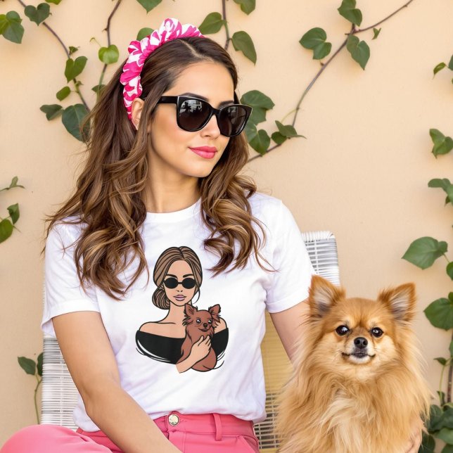 Chihuahua Chic Hund älskare Shirt T (Chihuahua Chic Dog Lover Shirt)