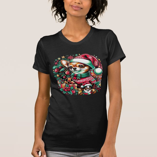 Chihuahua Christmas Cheer! Classic T-Shirt (Framsida)