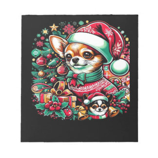 Chihuahua Christmas Cheer! Classic T-Shirt Anteckningsblock