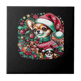 Chihuahua Christmas Cheer! Classic T-Shirt Kakelplatta