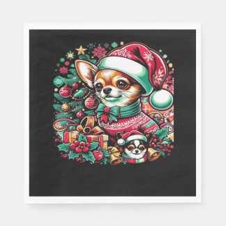 Chihuahua Christmas Cheer! Classic T-Shirt Pappersservett