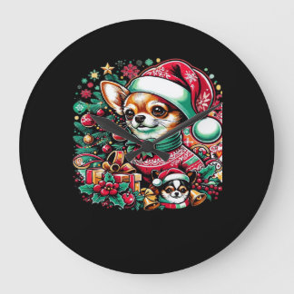 Chihuahua Christmas Cheer! Classic T-Shirt Stor Klocka
