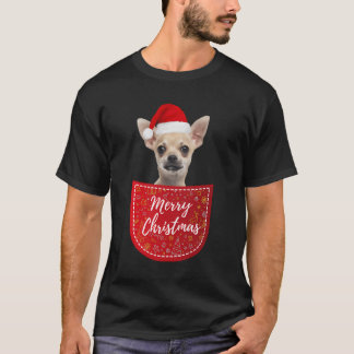 Chihuahua Christmas Dog In Your Pocket T Shirt