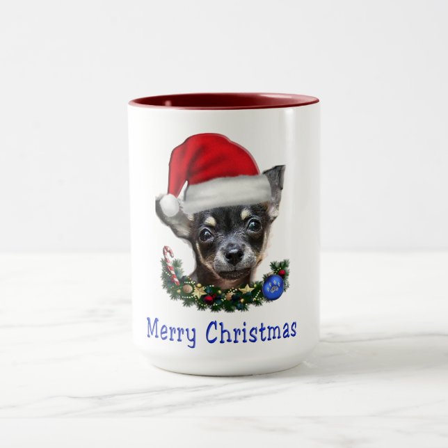 Chihuahua christmas kaffe mugg (Center)