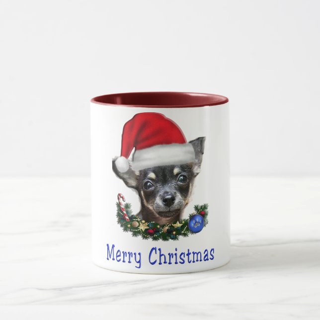 Chihuahua christmas kaffe mugg (Center)