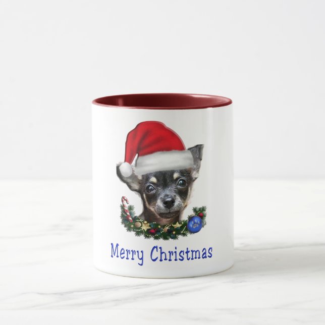 Chihuahua christmas kaffe mugg (Center)