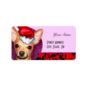Chihuahua Claus Adressetikett
