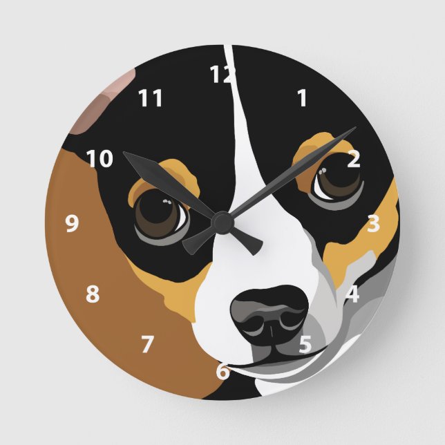 Chihuahua Clocks Rund Klocka (Framsida)