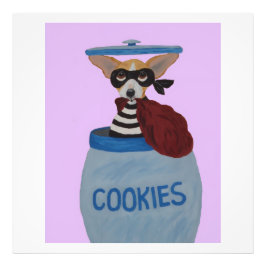 Chihuahua Cookie Tjuv Fototryck