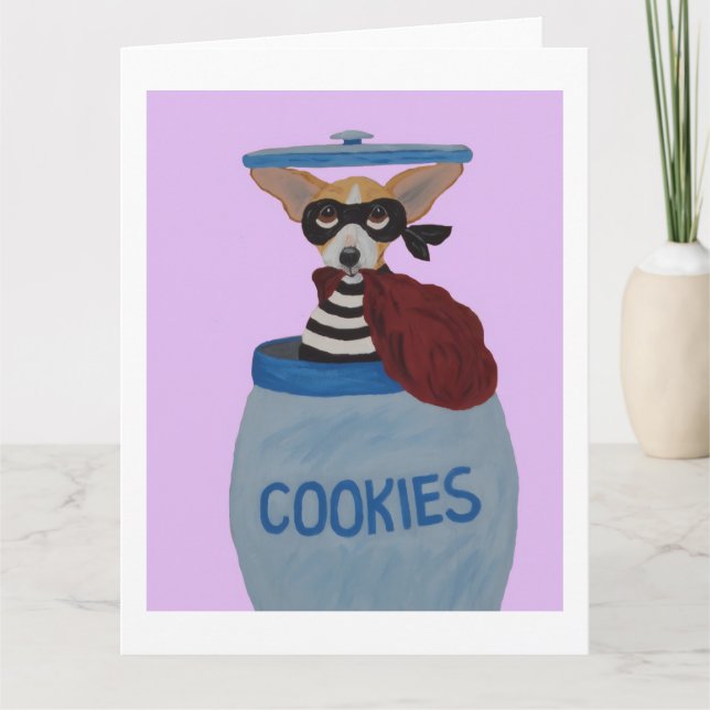 Chihuahua Cookie Tjuv Kort (Framsida)
