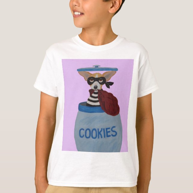 Chihuahua Cookie Tjuv T Shirt (Framsida)