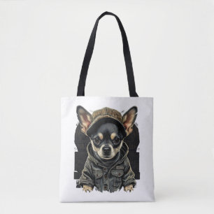 Chihuahua Coola Hund Rap Hip-Skutt Gangster Tygkasse