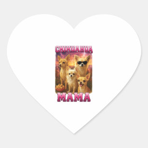 Chihuahua Copy Hjärtformat Klistermärke