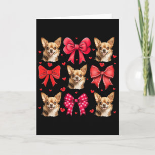 Chihuahua Coquette Båge Valp Älskare Hund Mamma Va Kort