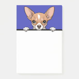 Chihuahua Cute Peeking Hund älskare presenterar et Post-it Block