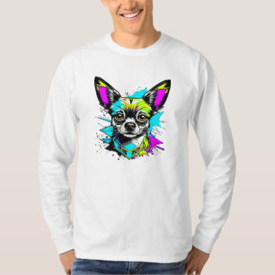 Chihuahua Cyberpunk stil Art Hund älskare T Shirt
